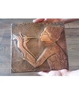 Vintage Embossed Copper Wall Decoration the Boy Playing the Flute - £103.79 GBP