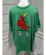 St. Louis Cardinals Baseball MLB Green T Shirt Size Large Coca Cola - £7.86 GBP