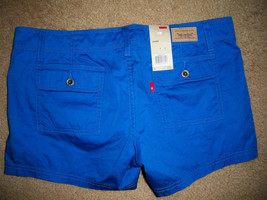 Womens Junior Size Levis Cargo Short Shorts Royal Blue New $48 - £21.17 GBP