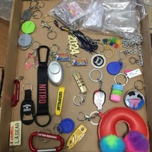 Lot of 30 + MIsc. Assorted Novelty Key Ring Keychains 6A - $24.00