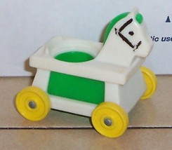 Vintage 80&#39;s Fisher Price Little People Green Riding Horse #656 FPLP - $9.98