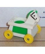 Vintage 80&#39;s Fisher Price Little People Green Riding Horse #656 FPLP - $189.98 MXN