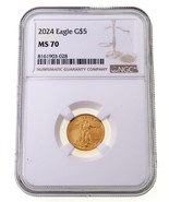 2024 G$5 1/10 Oz. American Gold Eagle Graded by NGC as MS70 - €481,42 EUR