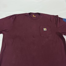 Carhartt 102867-614 Original Fit Men's Red Cotton Long-Sleeve Graphic T-Shirt XL image 11