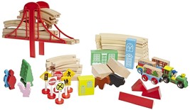 Childcraft Town and Country Train Set with Bridge and Accessories - Set of 50 - £14.95 GBP