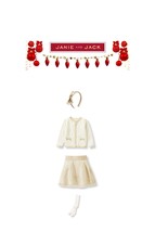 Janie and Jack Baby Girl Holiday Xmas Cardigan +skirt+headband 4pc Set S... - $97.02