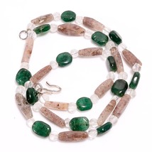 Quartz Aventurine Crystal Mix Shape Smooth Beads Necklace 5-16 mm 19.5&quot; UB-8450 - £8.68 GBP