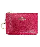 COACH Red Leather Coin &amp; Card Case Wallet - $47.37 CAD