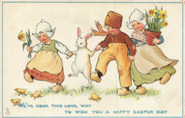WE&#39;VE COME THIS LONG WAY TO WISH YOU A HAPPY EASTER DAY-TUCK POSTCARD - £5.10 GBP