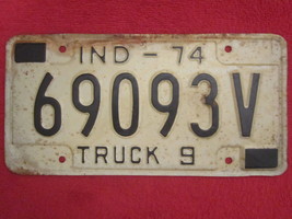 (Choice) LICENSE PLATE Truck Tag 1974 INDIANA 69093V 69094 95 96 etc [Z219] - £4.98 GBP