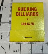 Vintage Matchbook Cover Kue King Billiards Fern Park Florida Unstruck KG - £9.78 GBP