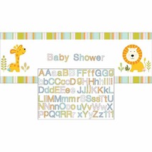 Happi Jungle Giant Party Banner with Stickers Baby Shower 1st Birthday - $7.61