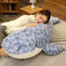 150cm Giant New Cartoon Blue Shark Stuffed Plush Toys Big Fish Whale Bab... - £5.25 GBP+