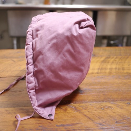 Vintage 80s Pink Cotton Nylon Blend HOOD ONLY for a Winter Jacket w/ Snaps - $18.94