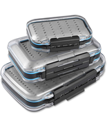 Fly Fishing Box Waterproof Two-Sided Lightweight Jig Box Easy Grip Grey - $39.26