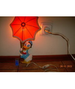 Vintage Soviet Russian USSR Metal Enameled Figurine Night Lamp DONALD DU... - €85,28 EUR