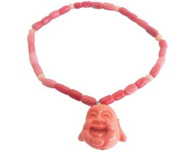 Praying bracelet in pink coral prayer with Buddha 33 grains Original In ... - £22.91 GBP