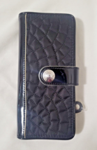 Vera Bradley Black Quilted and Patent Leather Bifold Wallet Clutch NWOT - $18.80
