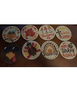 Thanksgiving coasters Diamond Art handmade with holder - $10.00
