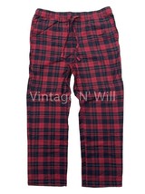 Madewell Mens L Red/ Black Plaid Relaxed Soft Cotton Flannel Lounge Pajama Pants - £22.53 GBP