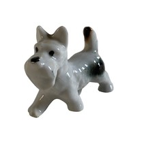 Vintage Scottie Tri Color Porcelain Dog Figure Japan 2&quot; - £9.83 GBP