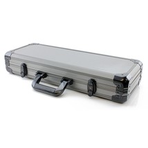 500Pc Deluxe Poker Chip Case In Gray Color - Reinforced, Strong, Sturdy Design - £94.82 GBP