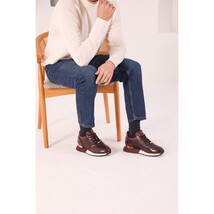 The Empire Burgundy Leather Men Sneaker image 14