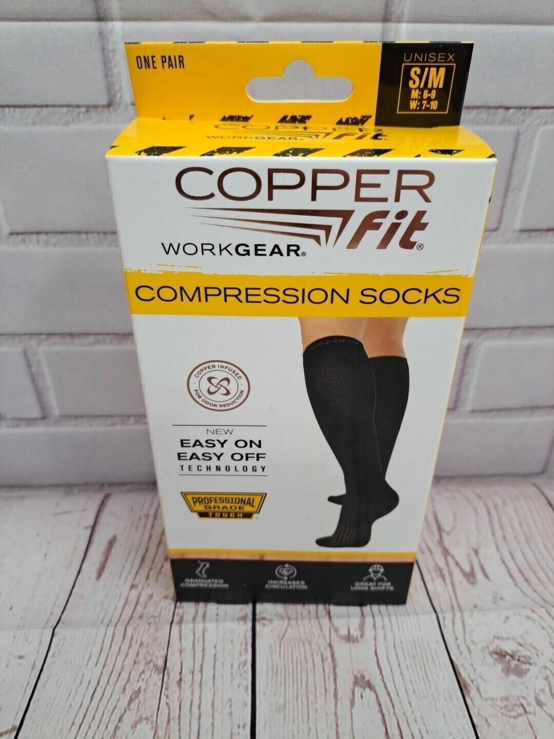 NIB Copper Fit Work Gear Compression Socks S/M MEN 6-9 WOMEN 7-10