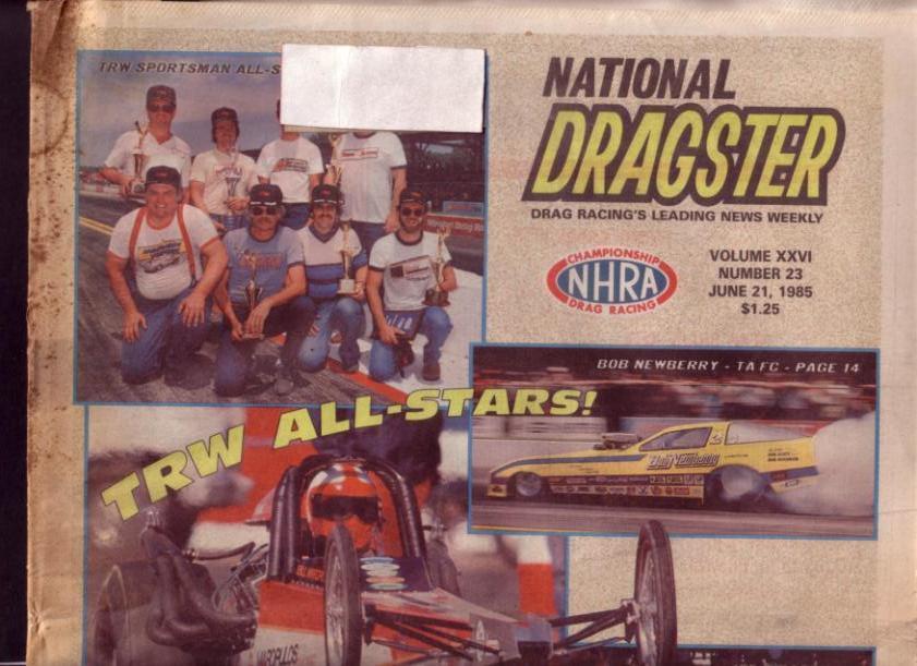 Primary image for NATIONAL DRAGSTER-NHRA-06/21/85-SPORTSNATIONALS-MORGAN- VG