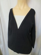 Spense Knit Black/White Women&#39;s top Sweater Blouse Sz M - £11.79 GBP