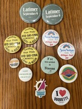Lot of Vintage Pins Buttons Novelty Events Small Town America Minnesota - £11.52 GBP