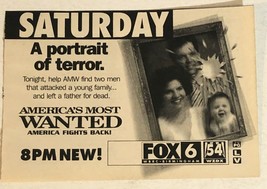 America&#39;s Most Wanted TV guide Print Ad Portrait Of Terror John Wallsh Tpa2 - £4.56 GBP