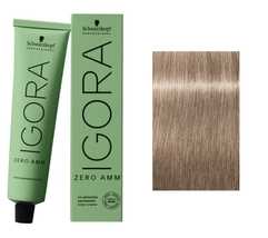 Schwarzkopf IGORA ZERO AMM Hair Color, 9-1 Extra Light Blonde Cendré