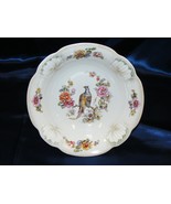 Vintage Porcelain Bowl 1910-20 Germany Center Pheasant Floral Design - $73.19