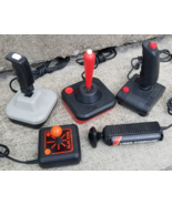 vintage Atari joysticks lot x5 Slik Stik Quickshot Boss Command Control - $74.99