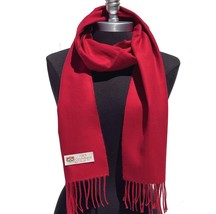 Women&#39;s 100% Cashmere Scarf Made In England Solid Cranberry Soft #L101 - £7.58 GBP