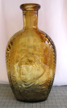 Vintage Antique George Washington Amber Glass Bottle No Defects Mint Condition - £15.15 GBP