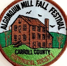 Algonquin Mill Fall Festival Patch Carroll County Historical Society Vin... - $19.99