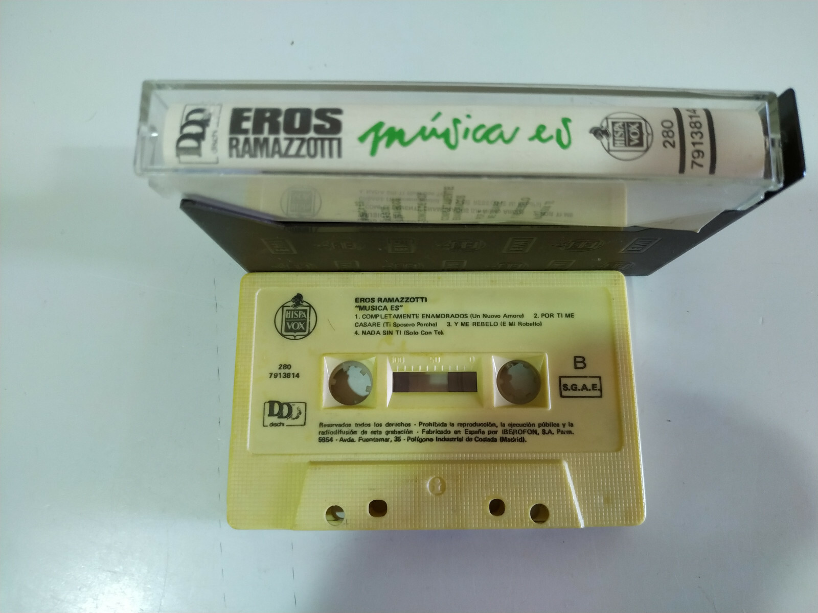 Eros Ramazzotti Musica es 1988 Hispavox Sung IN Spanisch - Kassette Esp Item image 8