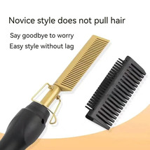 Electric Curling Iron Massage Comb For Long Curly Hair Haircutting Comb For Wome - £26.37 GBP