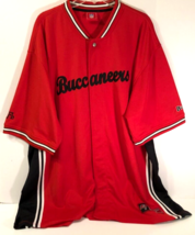 $20 Tampa Bay Buccaneers NFL Vintage 90s Red Black Stitched Track Jacket 2XL - £15.29 GBP
