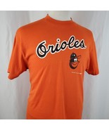 Baltimore Orioles Vintage 80&#39;s Trench T-Shirt Medium Orange Crew Single ... - £37.70 GBP