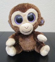 Ty Beanie Boos Coconut the Chimpanzee Big Purple Solid Eyes 6&quot;  NO TAG - £7.28 GBP