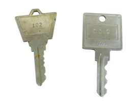 Vintage Hotel Keys Lot of 2 - Room Numbers 110 and 102 - $12.82