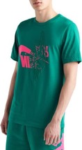 Jordan Mens Futura Wings T-Shirt Size Medium Color Mystic Green/Pink - $44.55