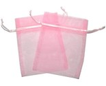 Pink Wedding Party Favor Organza Bags Amscan 24 Pieces 4&quot;H x 3&quot;W - $3.95