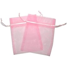 Pink Wedding Party Favor Organza Bags Amscan 24 Pieces 4&quot;H x 3&quot;W - $3.95