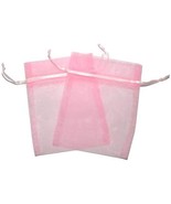 Pink Wedding Party Favor Organza Bags Amscan 24 Pieces 4&quot;H x 3&quot;W - $3.95