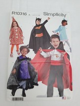 Simplicity R10316 8726 Child&#39;s Halloween Costume Vampire Clown Batman Ca... - $6.88