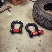 2-Pack 1/2&quot; D-Ring Shackles, 12 Ton (26,455 lbs) Break Strength with 5/8... - $18.80